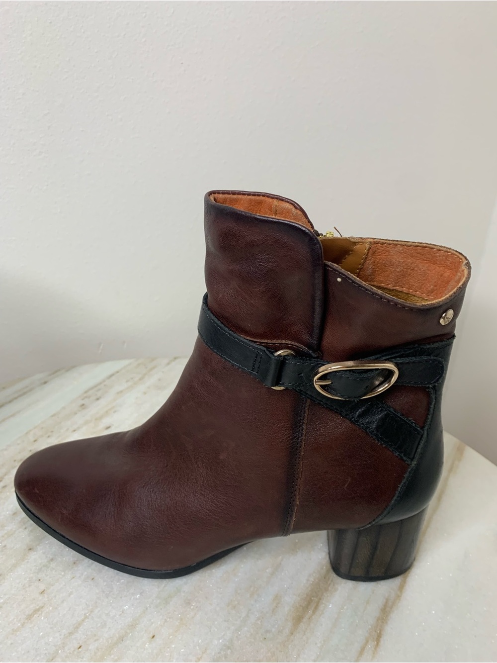PIKOLINOS boots ankle sz 8.5 leather women’s EU 39 brown black black - Picture 2 of 9